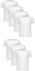 Hanes Boys’ Undershirt, EcoSmart White T-Shirts for Boys, Short Sleeve Shirts, 5 or 10- Pack