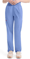 Dickies EDS Signature Scrubs for Women, Elastic Waist Pull-On Cargo Pants for Women in Soft Brushed Poplin - 86106