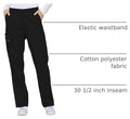 Dickies EDS Signature Scrubs for Women, Elastic Waist Pull-On Cargo Pants for Women in Soft Brushed Poplin - 86106