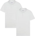 Dockers Boys' School Uniform Short Sleeve Performance Polo, 2-Pack