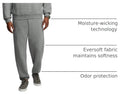Fruit of the Loom Eversoft Fleece Elastic Bottom Sweatpants with Pockets, Relaxed Fit, Moisture Wicking, Breathable