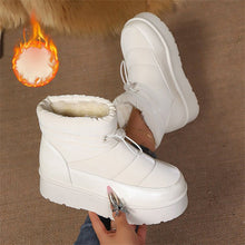 Load image into Gallery viewer, Women's Fleece-Lined Slip-On Short Boots | Warm Cotton Lining, Waterproof PU Upper, Mid Heel