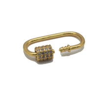 Load image into Gallery viewer, Gold CZ Oval Clasp, Sku#ML55