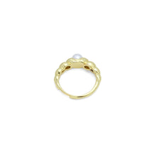 Load image into Gallery viewer, White Pearl  Twisted Line  Adjustable Ring, Sku#A319