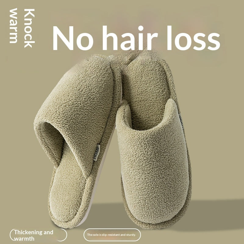 Fluffy Faux Fur Indoor Slippers – Non-Slip EVA Sole