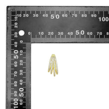 Load image into Gallery viewer, Clear CZ Four Lines Claw Stud Earrings, Sku#A413