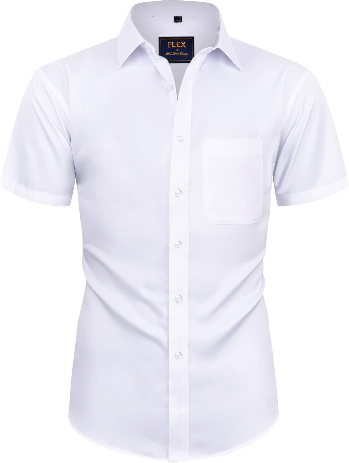 Mens Short Sleeve Dress Shirt Wrinkle Free Summer Button Down Shirts