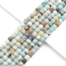 Load image into Gallery viewer, Genuine Matt Amazonite Round Smooth Beads, 6mm/8mm/10mm, Sku#U1556