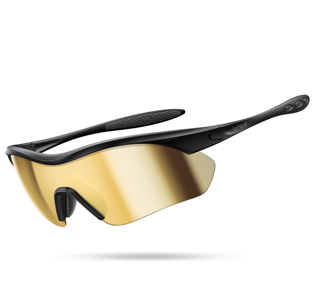 Lamicall 22g Polarized Sports Sunglasses - UV400 Protection Men Women Sun Glasses for Driving Running Cycling Baseball Golf
