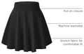 Urban CoCo Women's Basic Versatile Stretchy Flared Casual Mini Skater Skirt