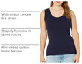 Hanes Women's Shirts, Women’s Mini-Ribbed Cotton Tank Tops, Women’s Sleeveless T-Shirts, Women’s Tanks