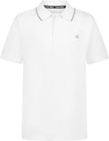 Calvin Klein Boys Short Sleeve Micro Pique Solid Polo, Button Closure, Soft & Comfortable
