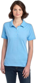 Jerzees Women's Dri Power Cotton Blend Short Sleeve Polo Shirts, Moisture Wicking for All Day Comfort