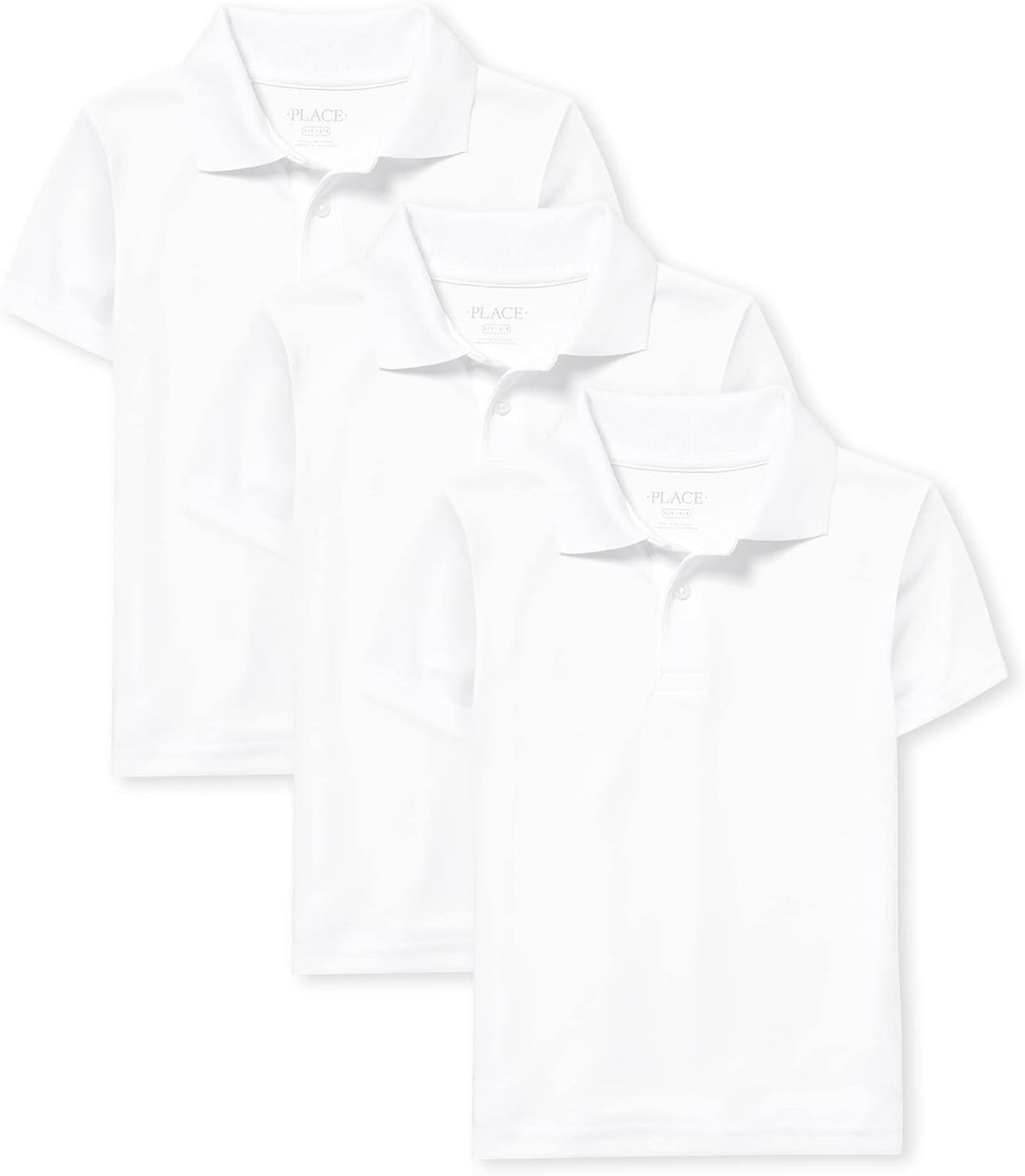 The Children's Place Boys' Short Sleeve Pique Polo, 3 Pack