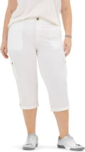 Lee Women's Plus Size Flex-to-go Mid-Rise Relaxed Fit Cargo Capri Pant