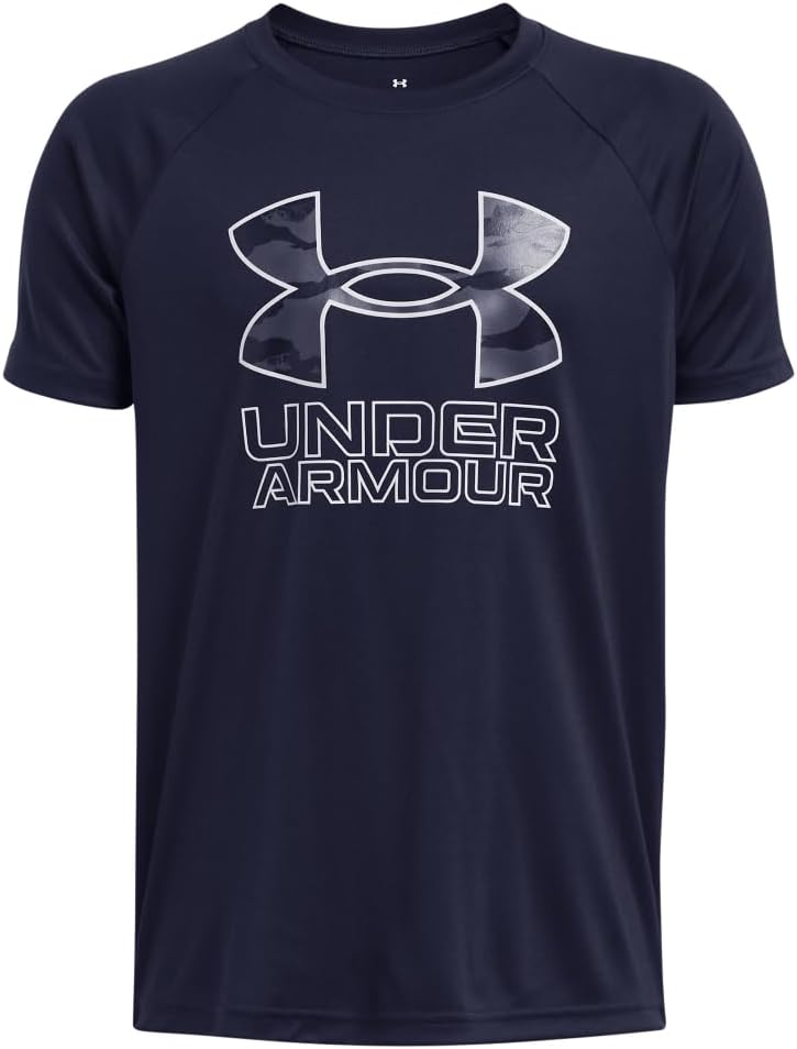 Under Armour Boys' Tech Hybrid Printed Fill Short-Sleeve T-Shirt