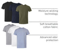 Hanes Men's Pocket T-Shirts - 6-Pack - Cotton Crewneck Tees