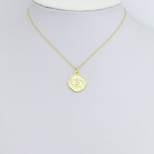 Load image into Gallery viewer, Gold Evil Eye Coin Charm Pendant,Sku#LX866