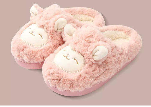 Fuzzy Indoor Slippers for Couples – Non-Slip TPR Sole, Faux Fur Lining, Coral Fleece Upper | Unisex House Shoes