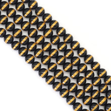 Load image into Gallery viewer, Golden Line Black Onyx Round Smooth Beads, Sku#U1722