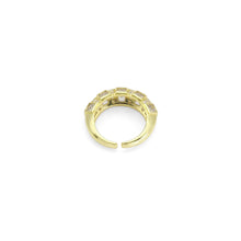 Load image into Gallery viewer, Gold Silver Clear CZ Dome Adjustable Ring, Sku#B369