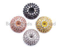 Load image into Gallery viewer, CZ Micro Pave Tassel Cap/Round Cap Beads, Silver/Gold/Rose Gold/Gunmental Tone, 3x11mm, sku#C32