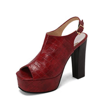 Load image into Gallery viewer, Women's Square Toe Fish-Mouth High Heel Sandals | Open Toe Stiletto Heels