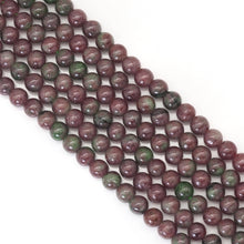 Load image into Gallery viewer, Genuine Red Green Garnet Round Smooth Beads, Sku#U1715