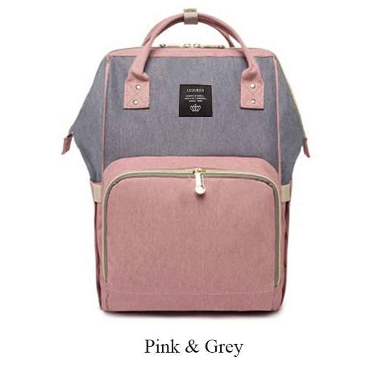 Maternity Diaper Backpack - Large Capacity Waterproof Oxford Nappy Bag with Anti-Theft Pocket & Stroller Straps