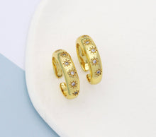 Load image into Gallery viewer, CZ North Star On Round Adjustable Ring, Sku#X333
