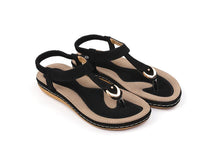Load image into Gallery viewer, Women's PU Ankle Strap Platform Sandals | Low Heel Open-Toe Summer Shoes