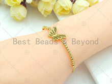 Load image into Gallery viewer, Colorful CZ Micro Pave Butterfly Connector, Cubic Zirconia Butterfly Connector, Bracelet Necklace Findings, 15x20mm, SKU#LK64