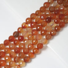 Load image into Gallery viewer, Genuine Red Agate Round Faceted Beads, Sku#U1751