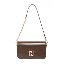 Load image into Gallery viewer, Genuine Leather Crossbody Bag with Chain Strap - Women's Luxury Handbag
