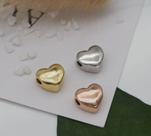 Load image into Gallery viewer, Large Hole Heart Spacer Beads, Sku#LD235