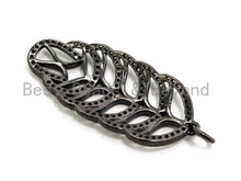 Load image into Gallery viewer, CZ Micro Pave Leaf Pendant/Charm, CZ/Micro Pave Cubic Zircon