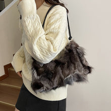 Load image into Gallery viewer, Luxury Fox Fur Plush Underarm Bag