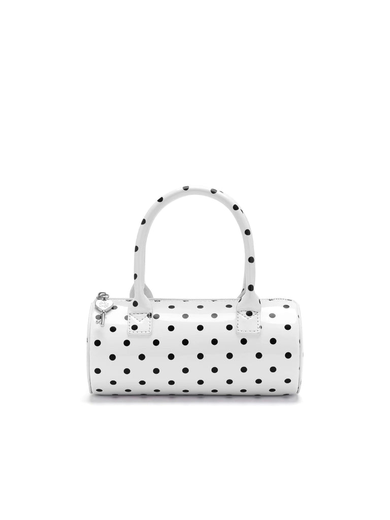 Women's Cylindrical Tote Bag – PU Leather Shoulder Bag with Card Holder