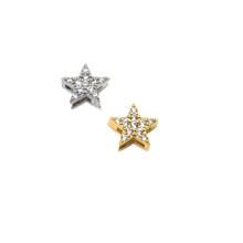 Load image into Gallery viewer, CZ Star Gold Silver Spacer beads, Sku#B344