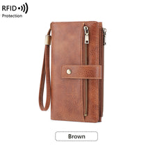 Load image into Gallery viewer, Anti-magnetic Womens Multi-Card Trifold Long Fashion Wallet
