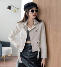 Load image into Gallery viewer, Women's Fashionable Leather Jacket Slim-Fit Coat