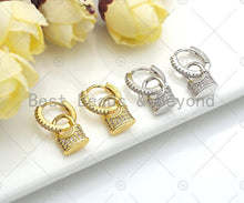 Load image into Gallery viewer, Lock Shape Higgie Earring, Sku#O28