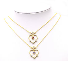 Load image into Gallery viewer, Colorful CZ Heart Pendant, Sku#LD203