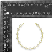 Load image into Gallery viewer, White Pearl Gold Adjustable Bracelet, Sku#B368