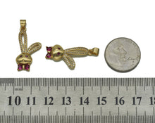 Load image into Gallery viewer, Gold CZ Cute Bunny Charm, Sku#LK689