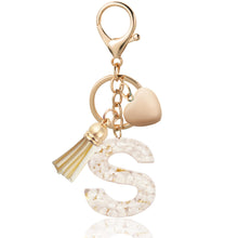 Load image into Gallery viewer, Personalized Heart Shell Letter Pendant Necklace with Tassel - A-Z Initial Charm