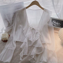 Load image into Gallery viewer, Plus-size Ruffled Chiffon Sun-protective Top For Women