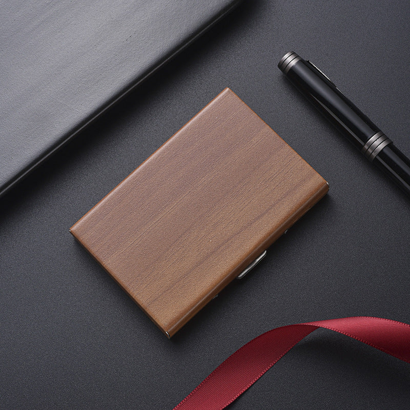 High-End Stainless Steel Cardholder With Map Engraving