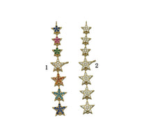 Load image into Gallery viewer, Colorful CZ String Five Point Star Charm, Sku#JL112
