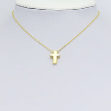 Load image into Gallery viewer, 3D Gold Cross Shape Charm Pendant, Sku#LD675